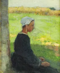 Untitled by Walter Nettleton, oil on board, sold May 2022