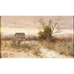 Evening View by Elmer Wachtel, oil on canvas, sold May 2022