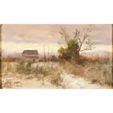 Evening View by Elmer Wachtel, oil on canvas, sold May 2022