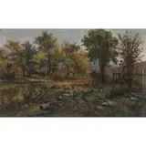 Stouts Creek by Meyer Straus, oil on canvas (laid down on board), sold May 2022