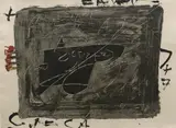 Esgrafiats sobre negre by Antoni Tàpies, colour etching, sold Sep 2026