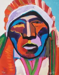The Custer Suite and John Nieto: Retrospective, 1993 by John Nieto, 1993, five colour serigraphs and book, sold Sep 2026