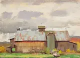 Old Barn Near Knowlton, Quebec by Franklin Arbuckle, oil on board, sold Sep 2026