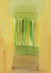 Untitled Abstraction, 1993 by Michèle Drouin, 1993, ink and watercolour, sold Sep 2026