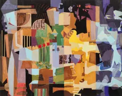 Four Corners of the Earth, circa 1970 by York Wilson, circa 1970, gouache and collage on illustration board, sold Sep 2026