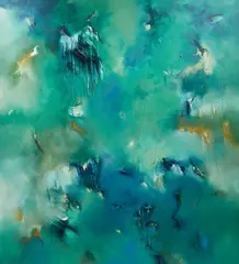C.OSMOS.IS Series, B.C. Passage, 1987 by Aiko Suzuki, 1987, oil on canvas, sold Sep 2026