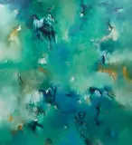 C.OSMOS.IS Series, B.C. Passage, 1987 by Aiko Suzuki, 1987, oil on canvas, sold Sep 2026