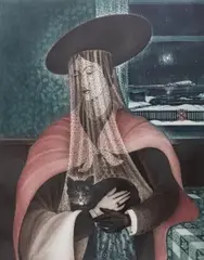 Lone Mummer with Cat, 1987 by David Blackwood, 1987, etching and aquatint, sold Sep 2026