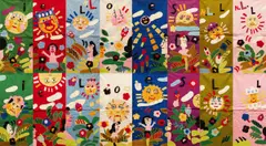 Le Soleil (8 Panel Series) by Norman Laliberté, mixed media tapestry, sold Sep 2026