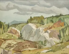 September at Espanola, 1962 by A. J. Casson, 1962, oil on board, sold Sep 2026