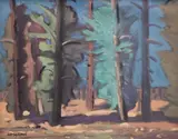 Arbres, circa 1970 by Stanley Morel Cosgrove, circa 1970, oil on canvas, sold Sep 2026