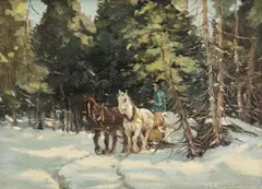 Through the Forest, 1936 by Frederick Simpson Coburn, 1936, oil on canvas, sold Sep 2026