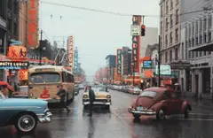 Granville / Robson, 1959 by Fred Herzog, 1959, archival pigment print, sold Sep 2026