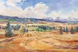Harvest in the Foothills by Brent Laycock, acrylic on canvas, sold Sep 2026