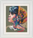 Portrait of a Woman with Headscarf by Wakaba Mutheki, oil on canvas, sold Jul 2023