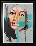Partial Portrait by Wakaba Mutheki, oil and resin on canvas, sold Jul 2023