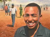 Self Portrait by Joel Tshepo Sebothoma, oil on canvas, sold Jul 2023