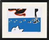 Footprints and Figures by Daniel Eugene Botha, silkscreen, sold Jul 2023