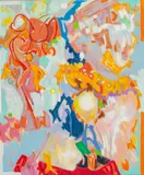 Polychrome Abstraction by Lawrence Glickman, Acrylic on Canvas, sold Feb 2024