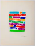 By The Street by Sister Mary Corita Kent, Serigraph in Colors, sold Feb 2024