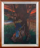 Untitled by Jacques-Enguerrand Gourgue, Oil on Masonite, sold Mar 2024