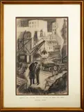 Pardon Me by Jack Markow, Charcoal on Paper with Watercolor, sold Mar 2024