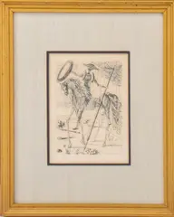Don Quixote by Salvador Dalí, circa 1960s, Etching, sold Mar 2024