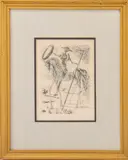 Don Quixote by Salvador Dalí, circa 1960s, Etching, sold Mar 2024