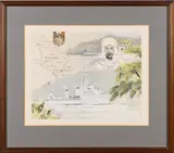 Albert Brenet (1904-?) and Albert Sebille (1874-1953) by Marin-Marie, watercolor, offered Nov 2021
