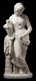 Rebecca': draped in a robe and holding a water pitcher supported on a palm tree trunk, inscribed Rebecca and signed W by William Theed, sculpture, sold Oct 2019