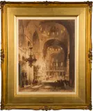 J Alphege & Henry C - St Marks Venice : signed in pencil, sepia etching. by Withdrawn Brewer, pencil, offered Mar 2018