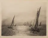 Sunshine on the Solent' monochrome engraving by William Lionel Wyllie, engraving, offered Jun 2016