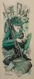 The Soldier' pen and ink sketch for Lilliput Magazine: by Norman Thelwell, ink, offered May 2016