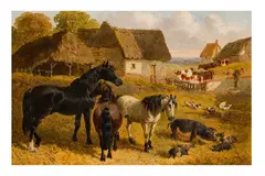 Untitled by John Frederick Herring Jnr, oil on board, offered Jan 2024