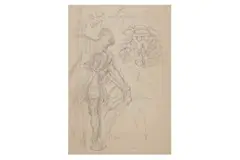 Untitled by John Gilbert, pencil, offered Jan 2024