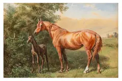 Snr. (1795-1865) by John Frederick Herring, Sr., watercolour, offered Jan 2024