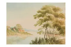Untitled by John Charles Denham, watercolor, offered Jan 2024