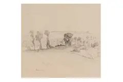 Untitled by William John Cooke, pencil, offered Jan 2024