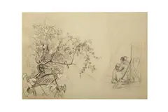 Untitled by George Smith, pencil, offered Jan 2024