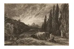 Untitled by Samuel Palmer, etching, offered Jan 2024