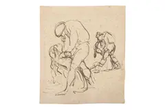 Untitled by Albert Edward Sterner, ink, offered Jan 2024