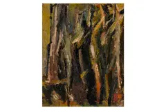 Untitled by Dennis Creffield, oil on board, offered Dec 2023