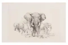 Untitled by David Shepherd, pencil, offered Dec 2023