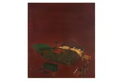 Untitled by Stephen Chambers, oil on canvas, offered Dec 2023