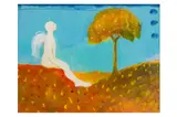 Untitled by Emily Young, oil on paper, offered Dec 2023