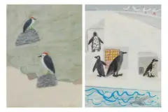 Untitled by Emma McClure, oil on board, offered Dec 2023
