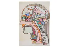 Untitled by Eduardo Paolozzi, gouache, offered Dec 2023