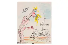 Untitled by Ralph Steadman, ink, offered Dec 2023