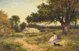 Surrey farm by Benjamin Williams Leader, 1864, oil, sold Dec 2022