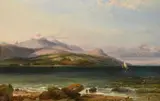 The isle of arran with brodick castle by George Edwards Hering, oil, sold Dec 2022